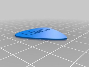 guitar pick says liam music customized 3d print model - Mito3D
