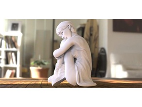 santa ragazza sculture 3d print model - Mito3D