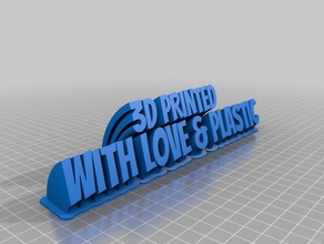 3d-gedruckte Liebe Plastik office angepasst 3d print model - Mito3D