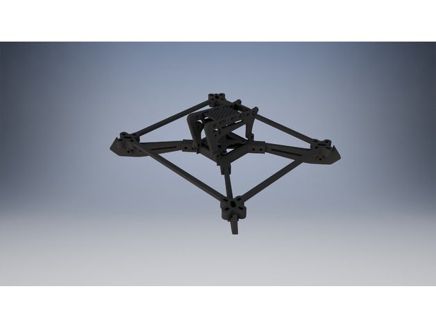 open rc race drone hobby 5 inch bando baby brushless canopy racing light weight frame motor vtx 3D print model - Mito3D
