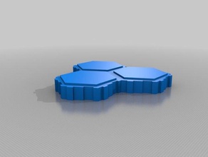 my customized hex tile games 3d print model - Mito3D