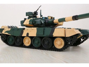 Rus tankı t-90 rc araç çocuklar tank uzak uzaktan kumanda askeri oyuncak 3d print model - Mito3D