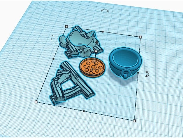 ateş olmayan kazan oyuncaklar oyunlar dd dnd sahne zindan dungeons dragons minyatür Minyatürler rpg scater 3D print model - Mito3D