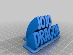 jojo dragon text office angepasst 3d print model - Mito3D
