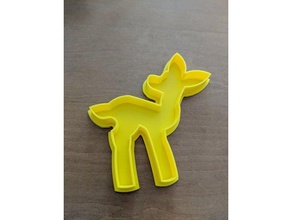 deer cookie cutter kitchen dining 3d print model - Mito3D