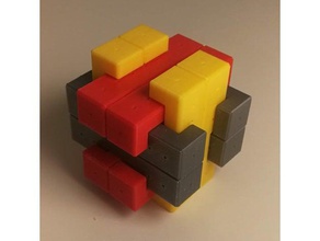 tricky 12 piece burr puzzle puzzles 3d interlocking openscad 3d print model - Mito3D