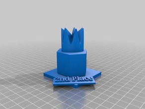 crown trophy second place other 3d print model - Mito3D