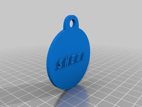 my customized dog tag 2 pets 3d print model - Mito3D