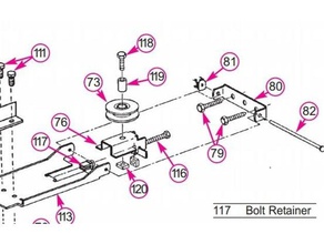 bolt retainer garage door opener chain tensioner household genie overhead 3d print model - Mito3D