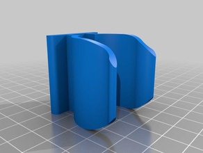 lampe de poche à clip fixation murale 1 pouce stl openscad organisation 3d print model - Mito3D