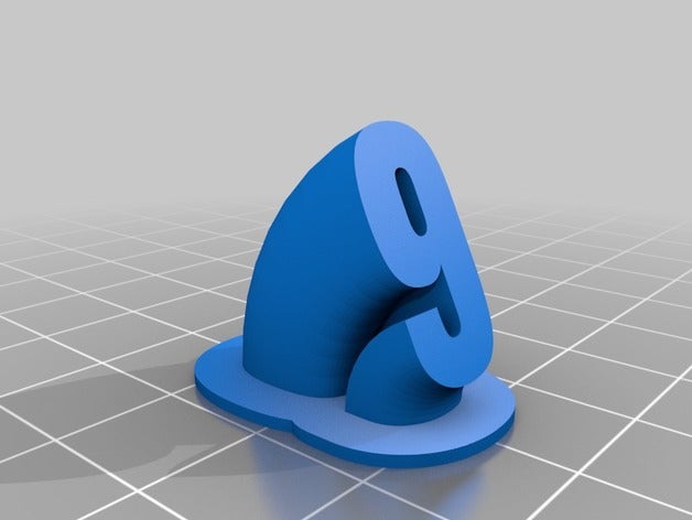 meine angepasste geschwungene 2-Zeile name der Platte office 3D print model - Mito3D
