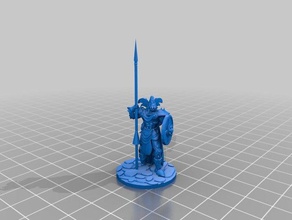knight-lance 3d printing dungeon dungeons dragons fantasy medieval mini miniature miniatures pathfinder rpg tabletop 3d print model - Mito3D