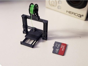 miniature 3d printer art filament spool prusa i3 tiny 3d print model - Mito3D