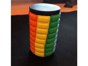 8-Farben-Schiebe-Stück-puzzle-Turm Rätsel Schiebe-puzzle 3d print model - Mito3D