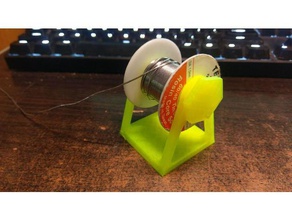 simple solder spool holder snap rod diy soldering tool stand 3d print model - Mito3D