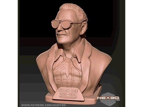 stan lee memorial las esculturas el busto marvel 3d print model - Mito3D