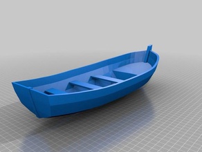 bonito barco veículos lowpoly pequena madeira 3d print model - Mito3D
