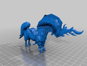 ixion final fantasty models ffxiv fantasy xiv mount yuna 3d print model - Mito3D