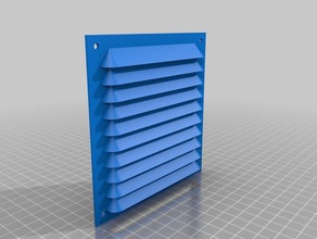 vent grill 120mm square 3d printing customized 3d print model - Mito3D