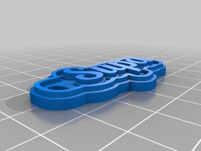 meine angepasste multiline-tag Schlüsselanhänger supa 3d print model - Mito3D