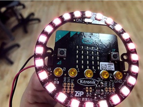 microbit battery clip halo compatible 3d printing bbc education kitronik zip 3d print model - Mito3D