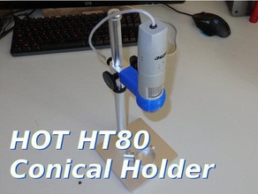hot ht80 konischer Halter andere 3dprintable 3dprinting 3d-drucken Mikroskop Mikroskop-adapter montieren sgabolab Werkzeughalter usb-Mikroskop 3d print model - Mito3D