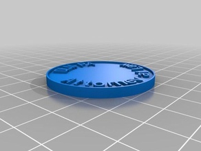 droit de la pièce les pièces monnaie badges personnalisé 3d print model - Mito3D