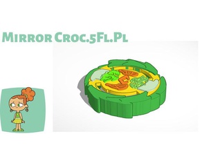 Spiegel croc5flpl 3d drucken beyblade platzen theslashfive 3d print model - Mito3D
