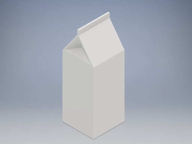 milk juice half gallon carton food drink 3D print model - Mito3D
