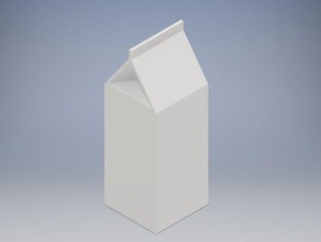 la leche jugo de medio galón caja cartón alimentos beber 3d print model - Mito3D