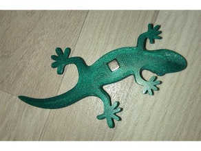 gecko imán 5x5x5mm cubo esculturas 3d print model - Mito3D