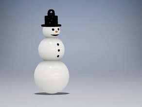 snowman ornament decor 3d print model - Mito3D