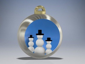 snowman ball ornament decor 3d print model - Mito3D