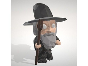 gandalf lowpolypop toys games figurine lord rings 3d print model - Mito3D