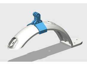action-cam-Halterung für xiaomi m365 Roller Schutzblech hinten sport im freien 3d print model - Mito3D