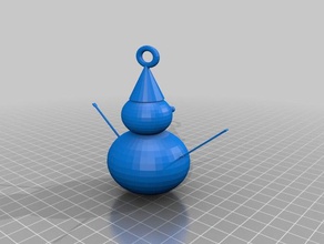 snowman ornament 3d printing christmas 3d print model - Mito3D