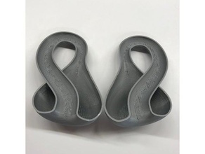 klein bottle whole cut into two mobius bands math art half strip split topology 3d print model - Mito3D
