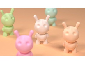 cutie-ootie creatura le creature carattere carino divertente migon migonne miniatura 3d print model - Mito3D