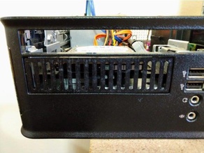 dell optiplex sff floppy drive vent panel computer case cooling hdd ssd 3d print model - Mito3D