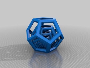 nested dodecahedrons math art 3d print model - Mito3D