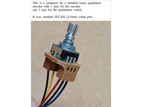 conector de rotary encoder uso jst-xh crimp pines la electrónica Impreso en 3d creado freecad dan baker codificador cuadratura 3d print model - Mito3D