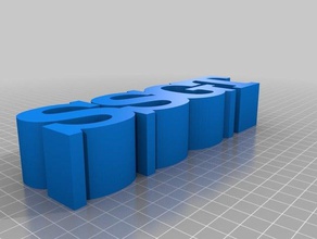 meine angepasste variable Wort Skulptur Skulpturen 3d print model - Mito3D