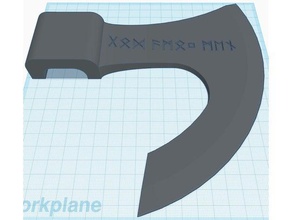 viking de hache à la tête main outils 3d print model - Mito3D