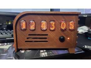 reloj nixie caso de los años 50 era electrónica 3d print model - Mito3D