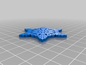 flake christmas ornament math art decoration snowflake 3d print model - Mito3D