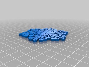 fiocco 2 ornamento di natale per la matematica art decorazione neve 3d print model - Mito3D