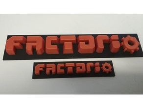 factorio logo signs logos game games pcb strategy 3d print model - Mito3D