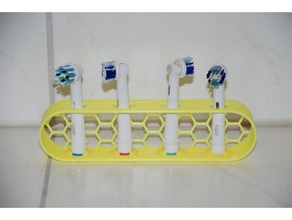 personalizable oral-b cepillo de dientes pie cuarto baño personalizador cabeza titular 3d print model - Mito3D