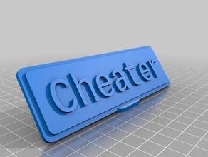 cheater plaque office angepasst 3d print model - Mito3D