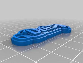 minha personalizado de várias linhas tag keychain2 chaveiros 3d print model - Mito3D